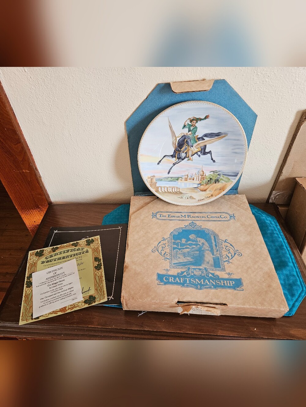 NEW 1979 Haviland Limoges The Magic Horse Plate By Liliane Tellier w/COA in Box